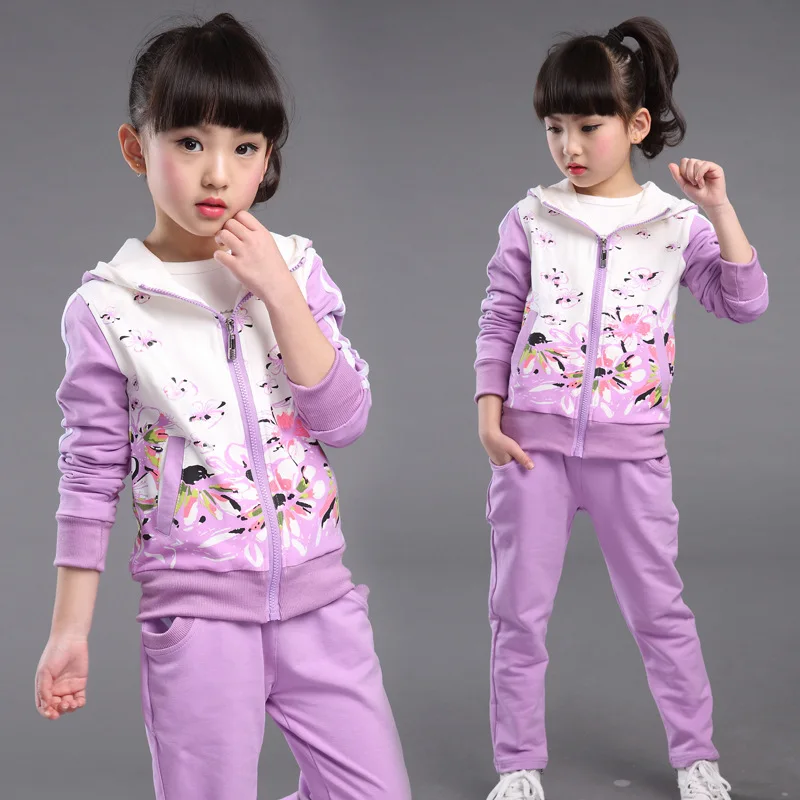 Spring Autumn Girls Clothing Sets Zipper Coat+pants Sport Suit Print Flower Kids Clothes Set Tracksuit For Children Clothes
Spring Autumn Girls Clothing Sets Zipper Coat+pants Sport Suit Print Flower Kids Clothes Set Tracksuit For Children Clothes