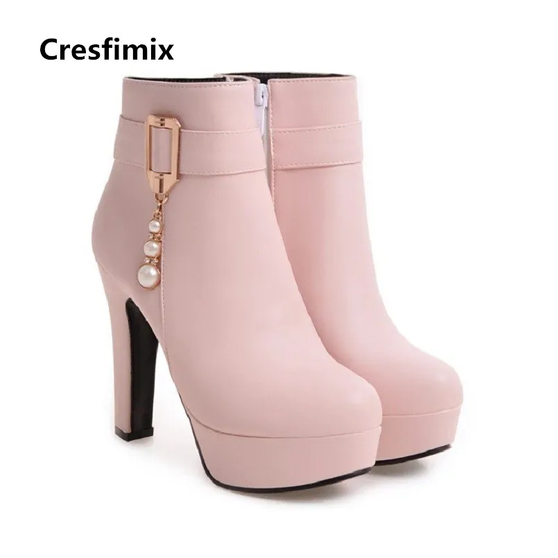 Cresfimix women fashion comfortable high quality black pu leather high heel martin boots lady autumn & winter boots c2327
Cresfimix women fashion comfortable high quality black pu leather high heel martin boots lady autumn & winter boots c2327