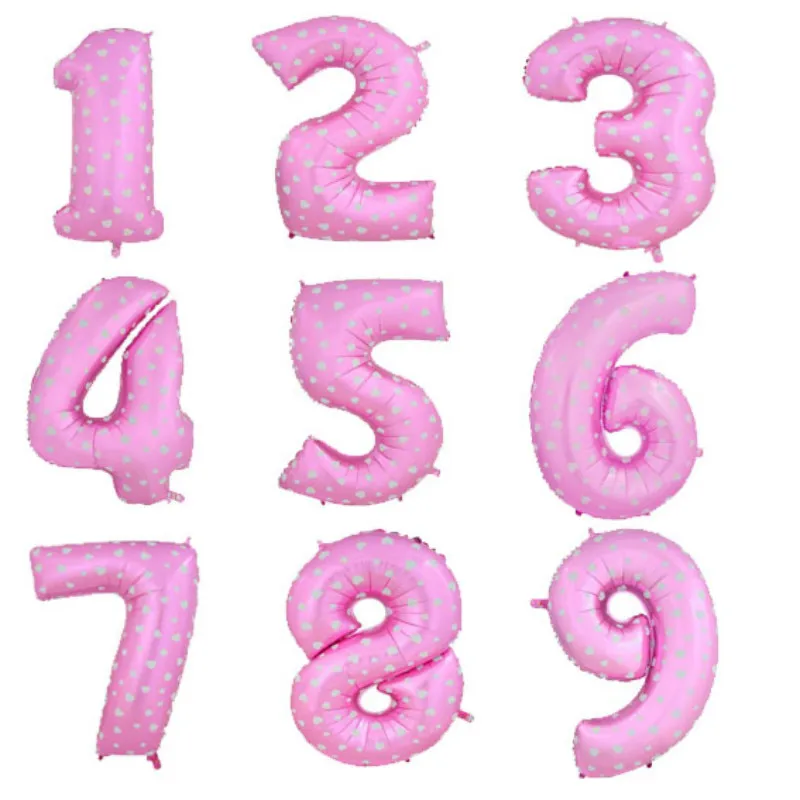 1 шт. 40 дюймов большой размер Цифры цифры количество шары синий розовый доступно