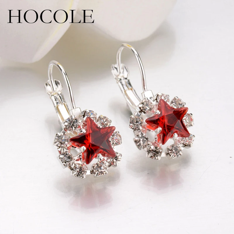 HOCOLE Luxury Crystal Star Earrings For Women 2018 New Red Blue Rhinestone Drop Earrings Wedding Jewelry Gift Pendientes Mujer
HOCOLE Luxury Crystal Star Earrings For Women 2018 New Red Blue Rhinestone Drop Earrings Wedding Jewelry Gift Pendientes Mujer
