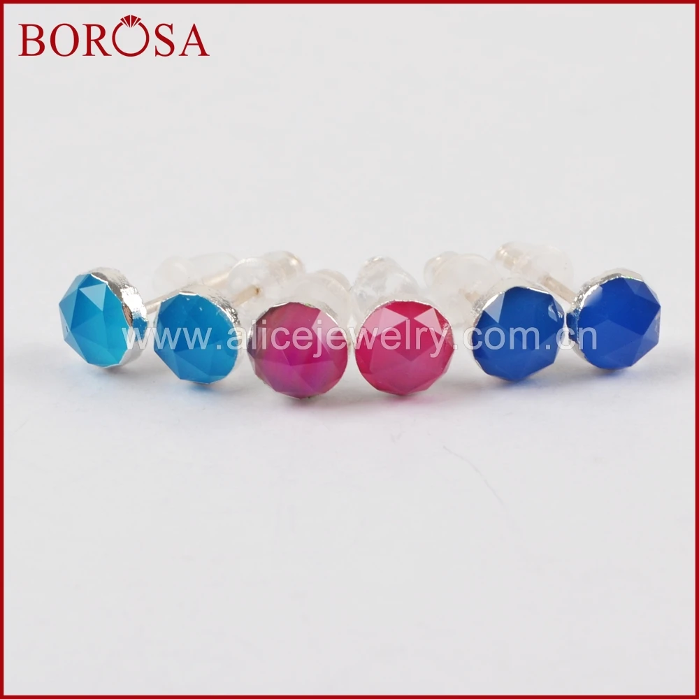BOROSA Новинка 6 мм круглые многоцветные серьги-гвоздики с халцедоном, серьги-гвоздики с драгоценными камнями для женщин SS175
BOROSA Новинка 6 мм круглые многоцветные серьги-гвоздики с халцедоном, серьги-гвоздики с драгоценными камнями для женщин SS175