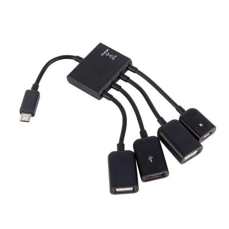 OTG Hub Cable Connector for Smartphone PC Tablets New Splitter 4-Port Micro USB Power Multi-Port Charger
OTG Hub Cable Connector for Smartphone PC Tablets New Splitter 4-Port Micro USB Power Multi-Port Charger
