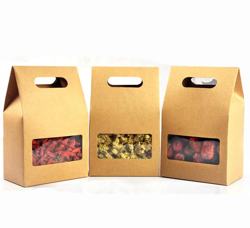 10x15cm Kraft Paper Food Packaging Bag with Window and Handle, for Baking Food Cookies Candy Meat Beans,100 Pack
10x15cm Kraft Paper Food Packaging Bag with Window and Handle, for Baking Food Cookies Candy Meat Beans,100 Pack