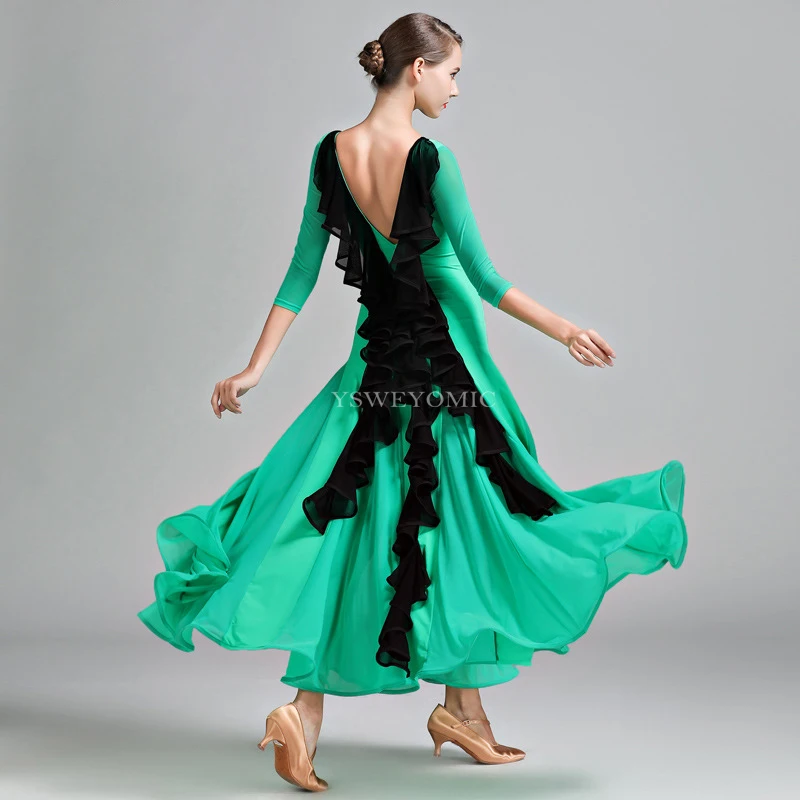 High Quality Green Sexy Ballroom Dresses Open Back Training Waltz Tango ballroom Dress for Women
High Quality Green Sexy Ballroom Dresses Open Back Training Waltz Tango ballroom Dress for Women