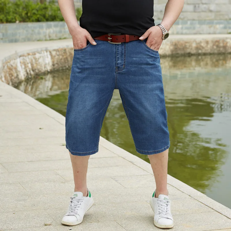 New Arrival Super Large Jeans Shorts Men High Waist Loose Straight Elastic Trousers Knee Length Casual Plus Size 30-384042 46 48
New Arrival Super Large Jeans Shorts Men High Waist Loose Straight Elastic Trousers Knee Length Casual Plus Size 30-384042 46 48