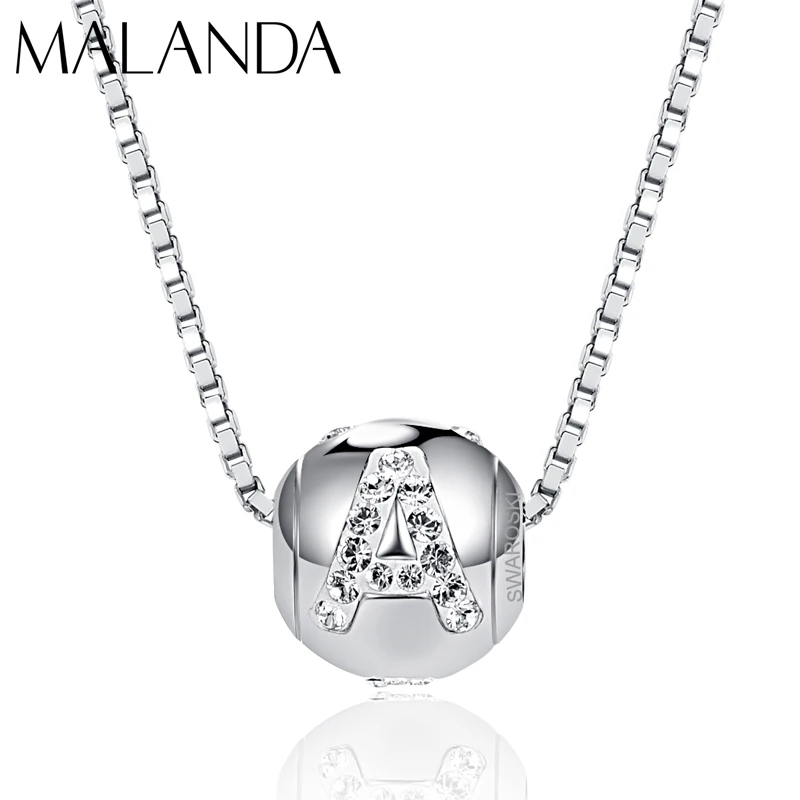 Malanda новые модные ожерелья с буквенными бусинами для женщин кристаллы от SWAROVSKI