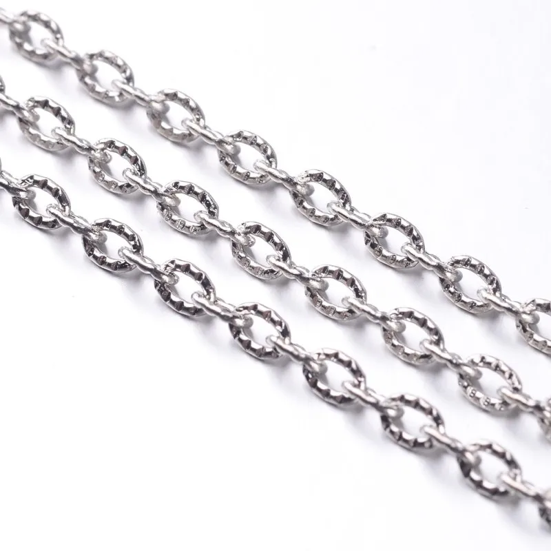 100m/roll Iron Cross Chain for jewelry making, Oval, Platinum Color, Link: 4mm long, 3mm wide, 1mm thick,
100m/roll Iron Cross Chain for jewelry making, Oval, Platinum Color, Link: 4mm long, 3mm wide, 1mm thick,