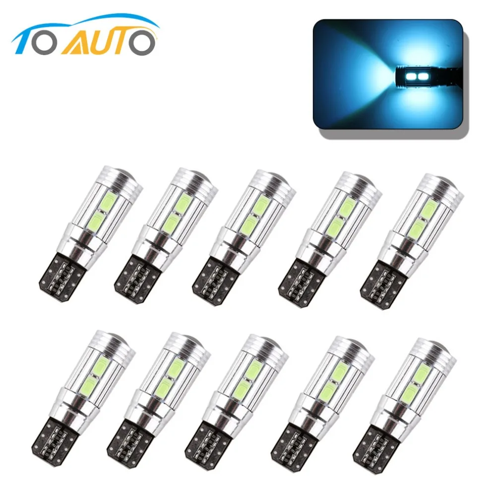 10 PCS T10 W5W Led Bulb 10SMD CANBUS OBC Error Free LED Lamp 501 dash Car LED bulbs interior Auto Lights parking 12V Ice Blue
10 PCS T10 W5W Led Bulb 10SMD CANBUS OBC Error Free LED Lamp 501 dash Car LED bulbs interior Auto Lights parking 12V Ice Blue