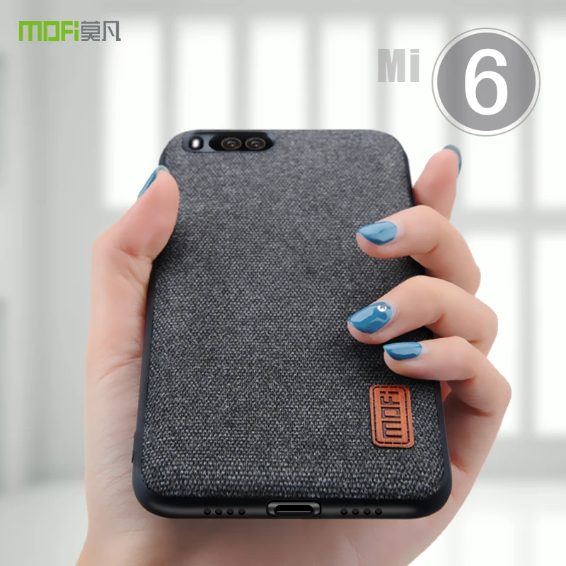 MOFi для Xiaomi Mi 6 чехол Жесткий Чехол задней панели мягкого ТПУ Edge Mi6 текстильная