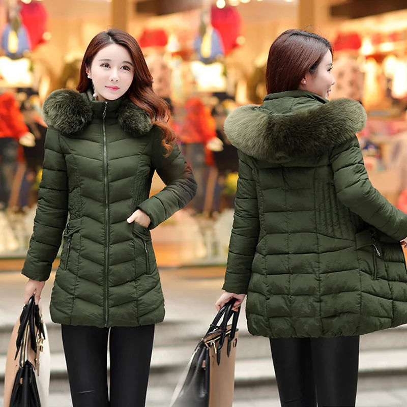Big fur collar winter down jacket coat female 2019 new fashion thin women parka jacket cotton female student Outwear Vogue 6XL
Big fur collar winter down jacket coat female 2019 new fashion thin women parka jacket cotton female student Outwear Vogue 6XL