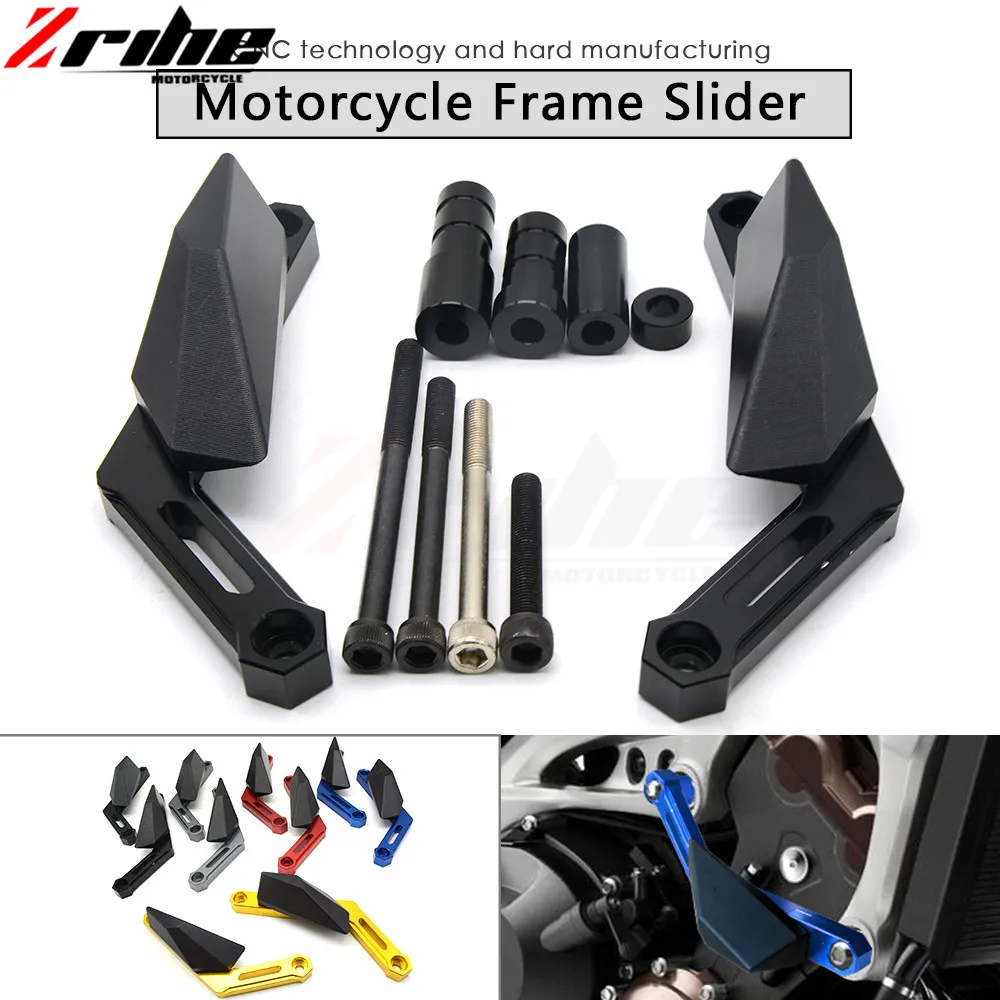 For MT09 tracer FJ09 CNC Aluminum Frame Slider for Yamaha MT 09 MT-09 Tracer 2013 - 2017 XSR900 2016 Red Black Blue Gold Gray
For MT09 tracer FJ09 CNC Aluminum Frame Slider for Yamaha MT 09 MT-09 Tracer 2013 - 2017 XSR900 2016 Red Black Blue Gold Gray