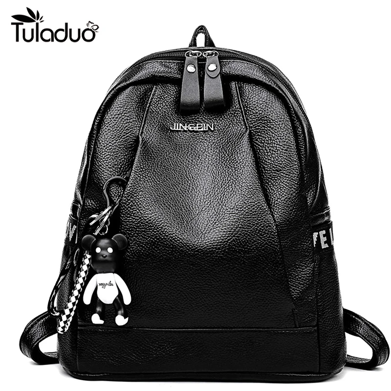 Lucky Women Backpack Female BookPack College Style PU Leather Bag School Backpacks Vintage Student Schoolbag With Bear
Lucky Women Backpack Female BookPack College Style PU Leather Bag School Backpacks Vintage Student Schoolbag With Bear