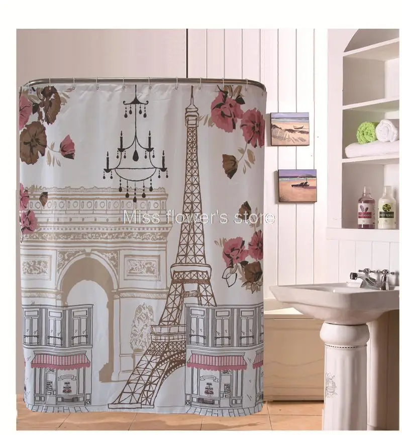 Cartoon Eiffel Tower Design Shower Curtain Bathroom Waterproof Mildewproof Polyester Fabric With 12 Hooks 180cm*180cm
Cartoon Eiffel Tower Design Shower Curtain Bathroom Waterproof Mildewproof Polyester Fabric With 12 Hooks 180cm*180cm