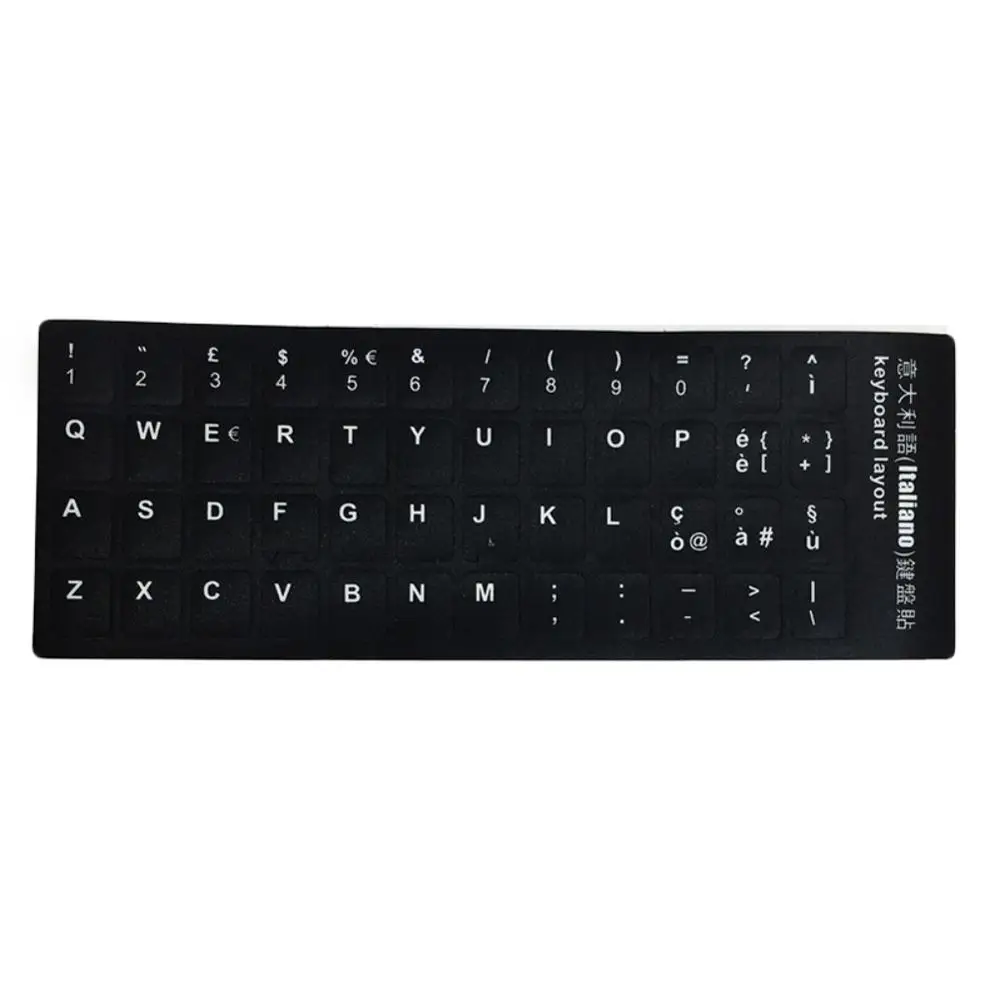 Standard Italian Waterproof Keyboard Layout Protection Stickers Frosted White Letters
Standard Italian Waterproof Keyboard Layout Protection Stickers Frosted White Letters
