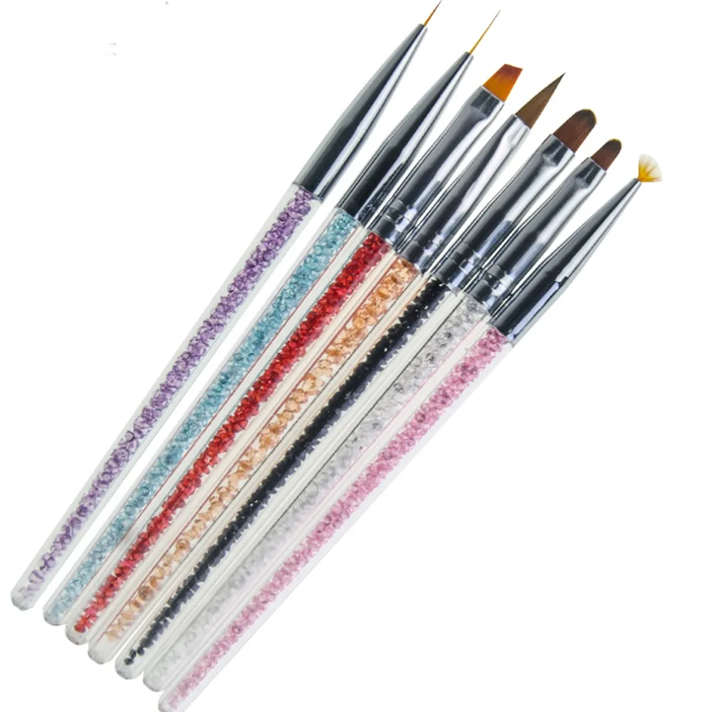 7pcs/set Nail Liner Drawing Brush Painting Nail Pens Brushes Rhinestones Nylon Hair Acrylic Handle Nail Art Pens DIY Tool
7pcs/set Nail Liner Drawing Brush Painting Nail Pens Brushes Rhinestones Nylon Hair Acrylic Handle Nail Art Pens DIY Tool