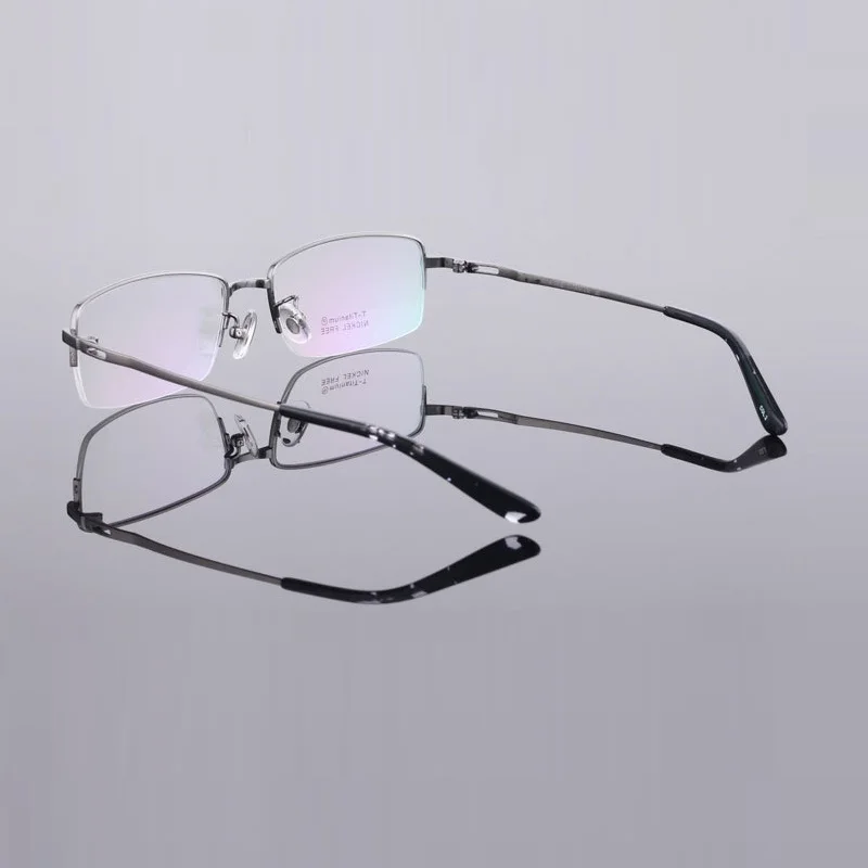 W-145 Titanium Men Eyewear Glasses Half Rim Hollow Temple Big Face Male Eyeglasses Frames Optical Myopia Prescription Glasses
W-145 Titanium Men Eyewear Glasses Half Rim Hollow Temple Big Face Male Eyeglasses Frames Optical Myopia Prescription Glasses