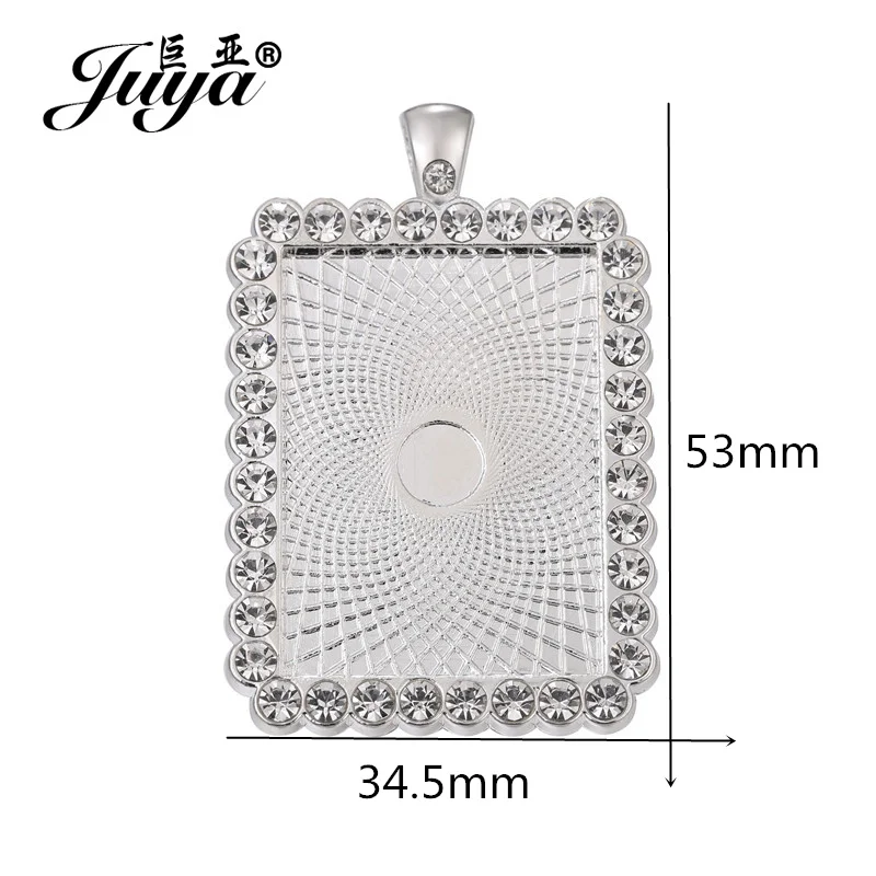 3pcs/lot Rectangle Zinc Alloy Diamond Cabochon Pendant Base For Jewelry Making DIY Necklace Crafts Findings Accessories 25x35mm
3pcs/lot Rectangle Zinc Alloy Diamond Cabochon Pendant Base For Jewelry Making DIY Necklace Crafts Findings Accessories 25x35mm