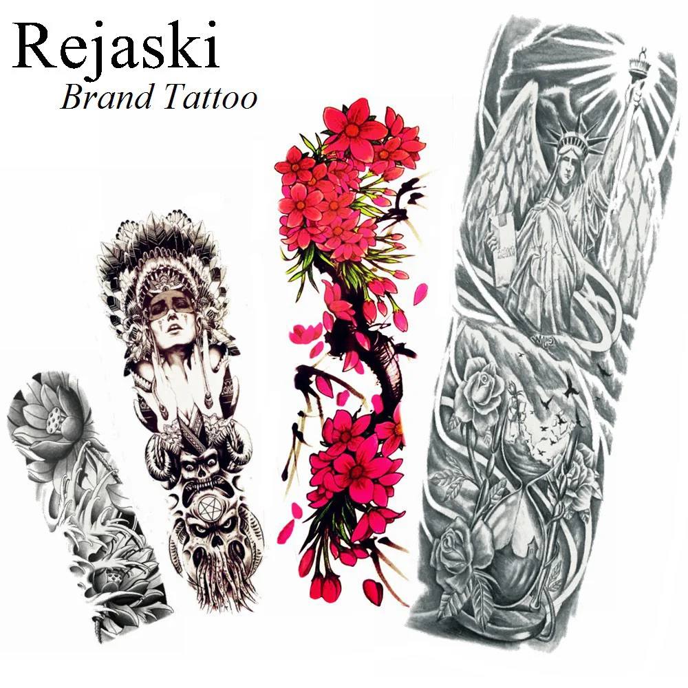 Black Indians Tribal Totem Temporary Tattoo Stickers Men Warrior Flash Flower Blossom Tatoo Body Full Arm Art Fake Tattoos Women
Black Indians Tribal Totem Temporary Tattoo Stickers Men Warrior Flash Flower Blossom Tatoo Body Full Arm Art Fake Tattoos Women