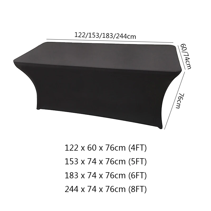 IHAD Stretch Tablecloth Spandex Lycra Table Cover Fit for Wedding Party Hotel Home Decoration Meeting Rectangular 4Ft/5Ft/6Ft/8F
IHAD Stretch Tablecloth Spandex Lycra Table Cover Fit for Wedding Party Hotel Home Decoration Meeting Rectangular 4Ft/5Ft/6Ft/8F