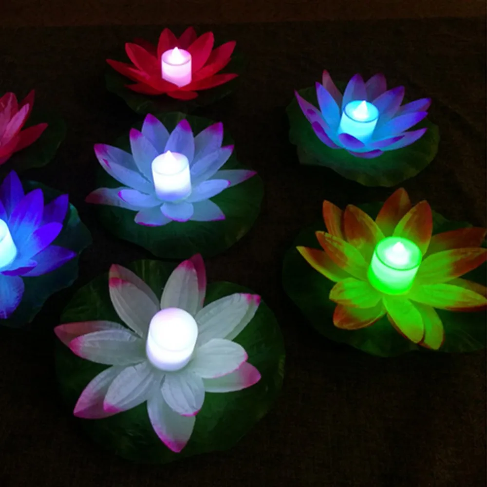 LED Artificial Lotus Light Colorful Lotus Waterproof Fake Lotus Pond Flowers Leaf Lily Water Lantern Festival Decorations Lights
LED Artificial Lotus Light Colorful Lotus Waterproof Fake Lotus Pond Flowers Leaf Lily Water Lantern Festival Decorations Lights