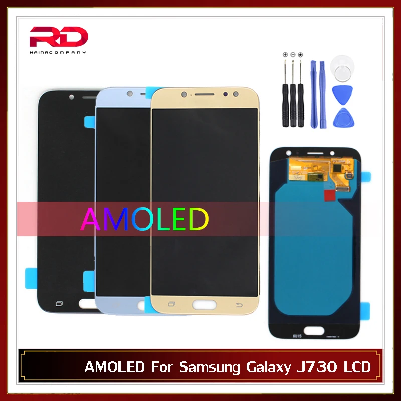ЖК дисплей AMOLED для Samsung J7 Pro 2017 J730 экран J730F сенсорный дигитайзер в сборе с