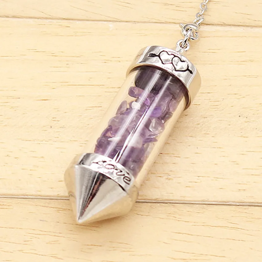 Trendy-beads Silver Plated Wish Bottle with Love Heart Pendant Natural Small Amethysts Stone Jewelry
Trendy-beads Silver Plated Wish Bottle with Love Heart Pendant Natural Small Amethysts Stone Jewelry