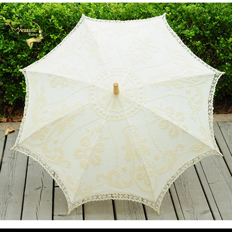 Fashion Beige Lace Wedding Umbrella Wooden Handle Bride Umbrella Parasol Cotton Beach Umbrella Wedding Guarda Chuva De Renda
Fashion Beige Lace Wedding Umbrella Wooden Handle Bride Umbrella Parasol Cotton Beach Umbrella Wedding Guarda Chuva De Renda