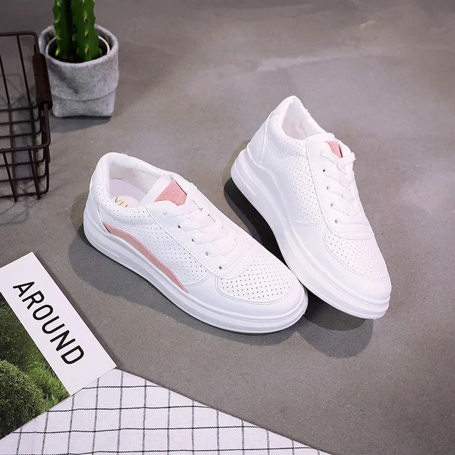 Travel Shoes Woman Punching White Skateboarding Shoes Female Breathable Leather Surface Platform Sports Shoes Women
Travel Shoes Woman Punching White Skateboarding Shoes Female Breathable Leather Surface Platform Sports Shoes Women