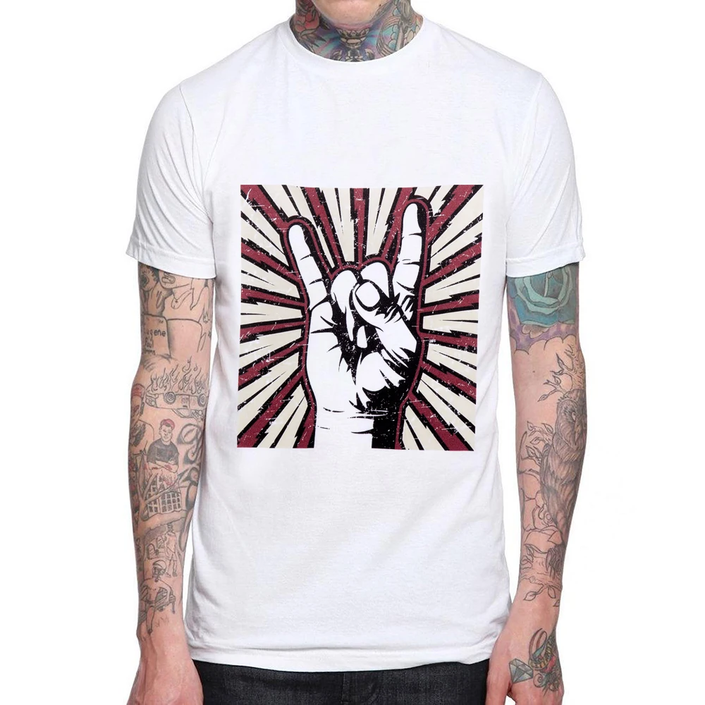 Rock And Roll Can Never Die Design Men T-shirt Short Sleeve Cotton Casual Mens Tee Shirts Gesture Pattern Printed Cool Man Tops
Rock And Roll Can Never Die Design Men T-shirt Short Sleeve Cotton Casual Mens Tee Shirts Gesture Pattern Printed Cool Man Tops