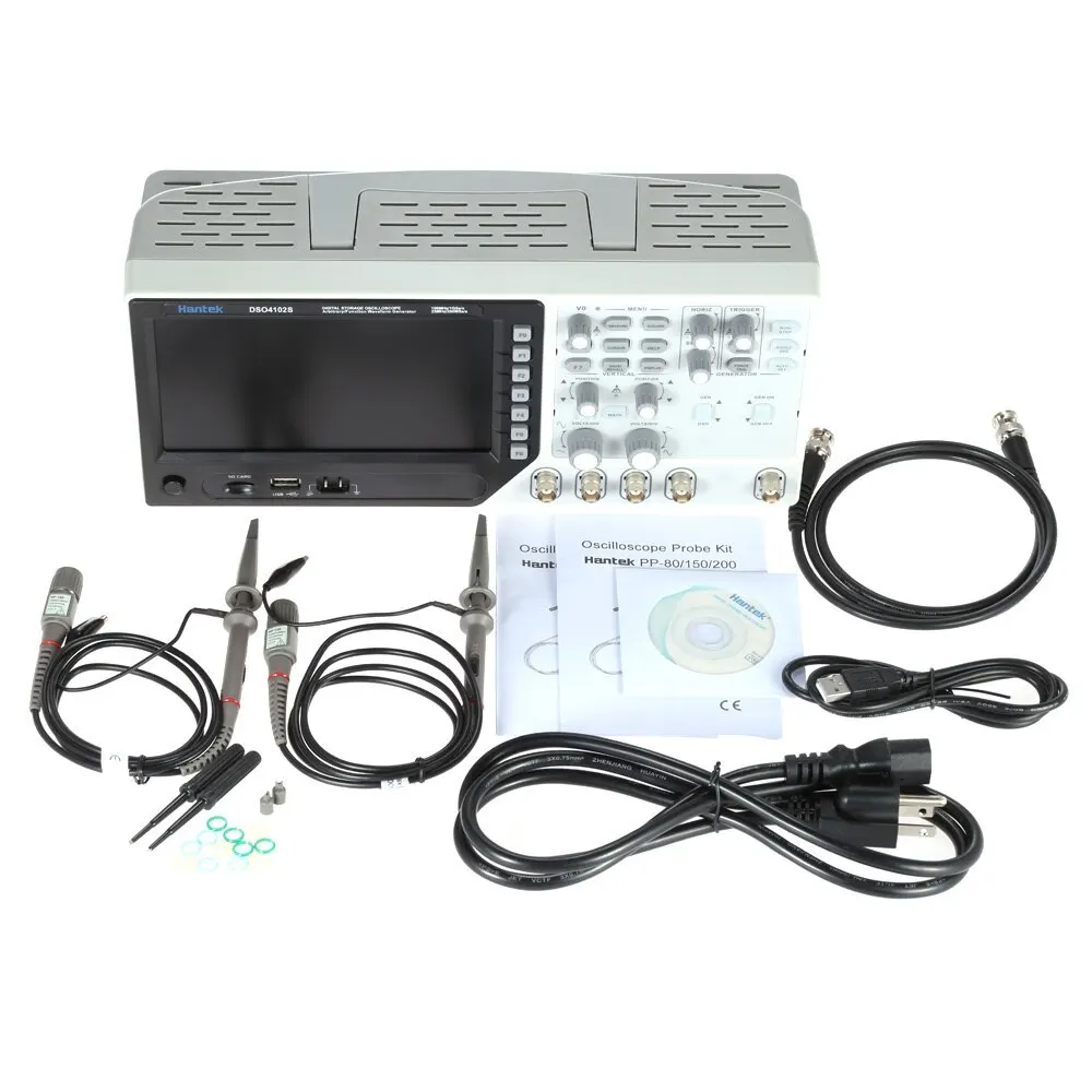 Hantek DSO4102S Digital Multimeter Oscilloscope USB 100MHz 2 Channels LCD Display Handheld Logic Analyzer
Hantek DSO4102S Digital Multimeter Oscilloscope USB 100MHz 2 Channels LCD Display Handheld Logic Analyzer
