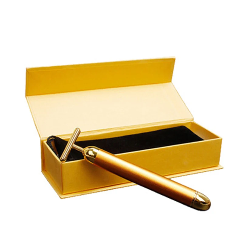 Slimming Face 24k Gold Color Vibration Facial Beauty Roller Pulse Firming Facial Massager Lift Skin Tightening Wrinkle Stick
Slimming Face 24k Gold Color Vibration Facial Beauty Roller Pulse Firming Facial Massager Lift Skin Tightening Wrinkle Stick