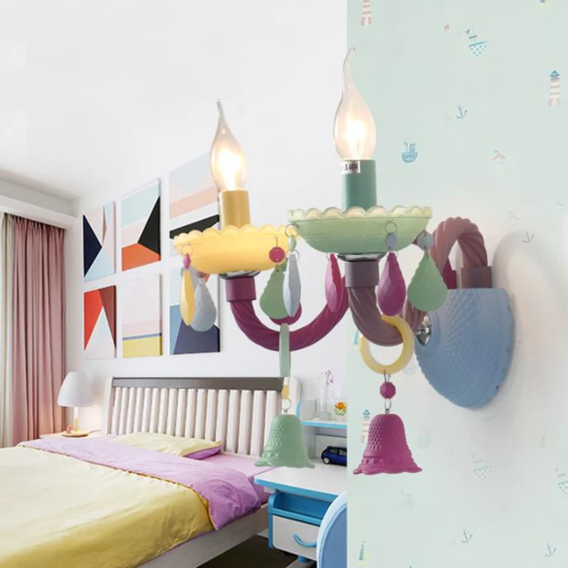 European LED wall lamps Art Deco cartoon colorful crystal wall light Macaroon living room Princess' room girls' room wall sconce
European LED wall lamps Art Deco cartoon colorful crystal wall light Macaroon living room Princess' room girls' room wall sconce