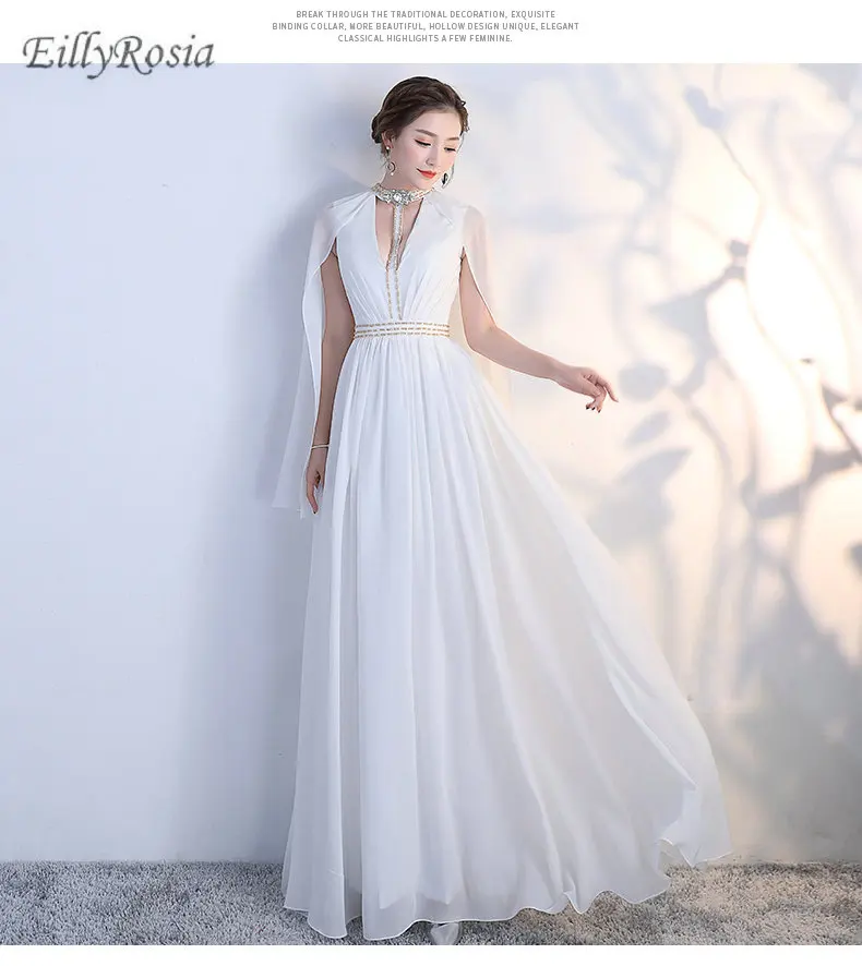 Chiffon White Mother of the Bride Dresses with Cape Beaded Crystals Neckline Pleated Formal Women Evening Gowns abito da sera
Chiffon White Mother of the Bride Dresses with Cape Beaded Crystals Neckline Pleated Formal Women Evening Gowns abito da sera