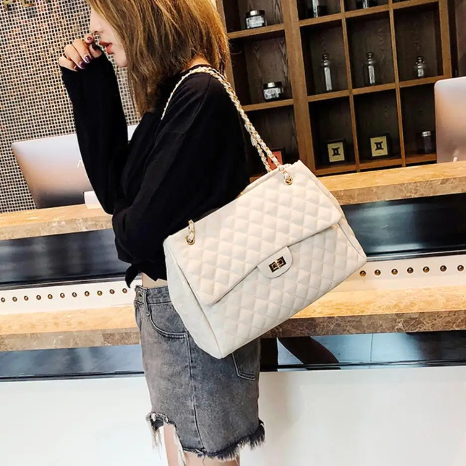 PU Leather Handbags Women's Designer Handbag The Big Women's Lattice Lock Shopping Bag Large Handbags Tote Shoulder Bags
PU Leather Handbags Women's Designer Handbag The Big Women's Lattice Lock Shopping Bag Large Handbags Tote Shoulder Bags