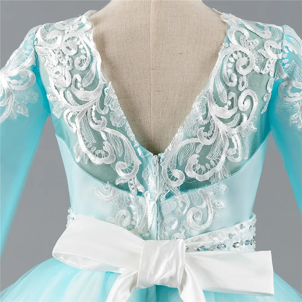 Blue Flower Girl Dresses For Weddings Ball Gown Half Sleeves Tulle Crystals Lace Long First Communion Dresses Little Girl
Blue Flower Girl Dresses For Weddings Ball Gown Half Sleeves Tulle Crystals Lace Long First Communion Dresses Little Girl