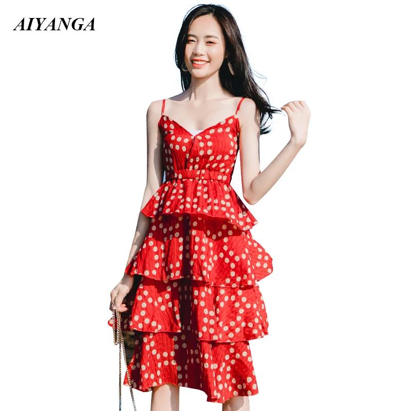 Bohemian Style 2019 Summer Dress Women Spaghetti Strap Dresses Off Shoulder Sexy V Neck Sleeveless Wave point Red Beach Dresses
Bohemian Style 2019 Summer Dress Women Spaghetti Strap Dresses Off Shoulder Sexy V Neck Sleeveless Wave point Red Beach Dresses
