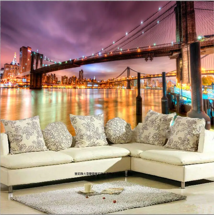 Night New York City Bridge Building 8D Papel Murals 3d Photo Mural Wallpaper for Living Room TV Background 3d Wall Murals Fresco
Night New York City Bridge Building 8D Papel Murals 3d Photo Mural Wallpaper for Living Room TV Background 3d Wall Murals Fresco