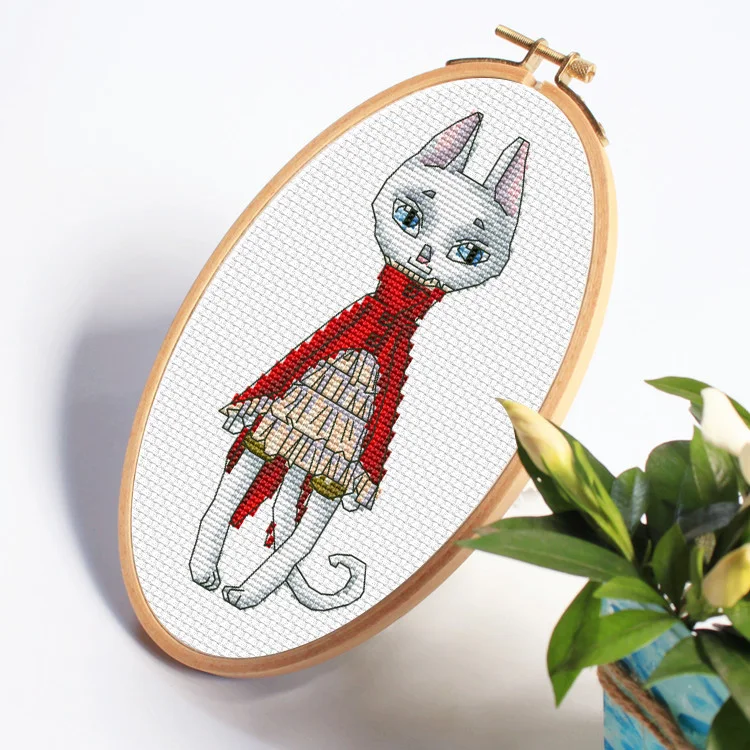 Fashion cat cross stitch kit DMC brand thread animal dog count canvas fabric embroidery handmade needlework craft supplies
Fashion cat cross stitch kit DMC brand thread animal dog count canvas fabric embroidery handmade needlework craft supplies