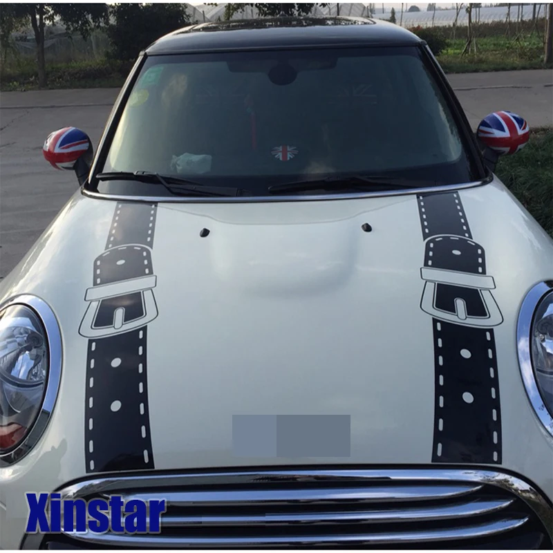 2pcs/lot kk Mini Car body Sticker car bonnet stripe sticker for BMW mini cooper countryman
2pcs/lot kk Mini Car body Sticker car bonnet stripe sticker for BMW mini cooper countryman