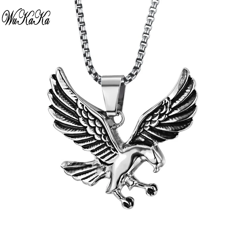 High grade Stainless Steel Fly eagle Pendent Necklace Animal Men Necklaces Alloy Metal Women Necklaces Wedding Jewelry Gifts
High grade Stainless Steel Fly eagle Pendent Necklace Animal Men Necklaces Alloy Metal Women Necklaces Wedding Jewelry Gifts