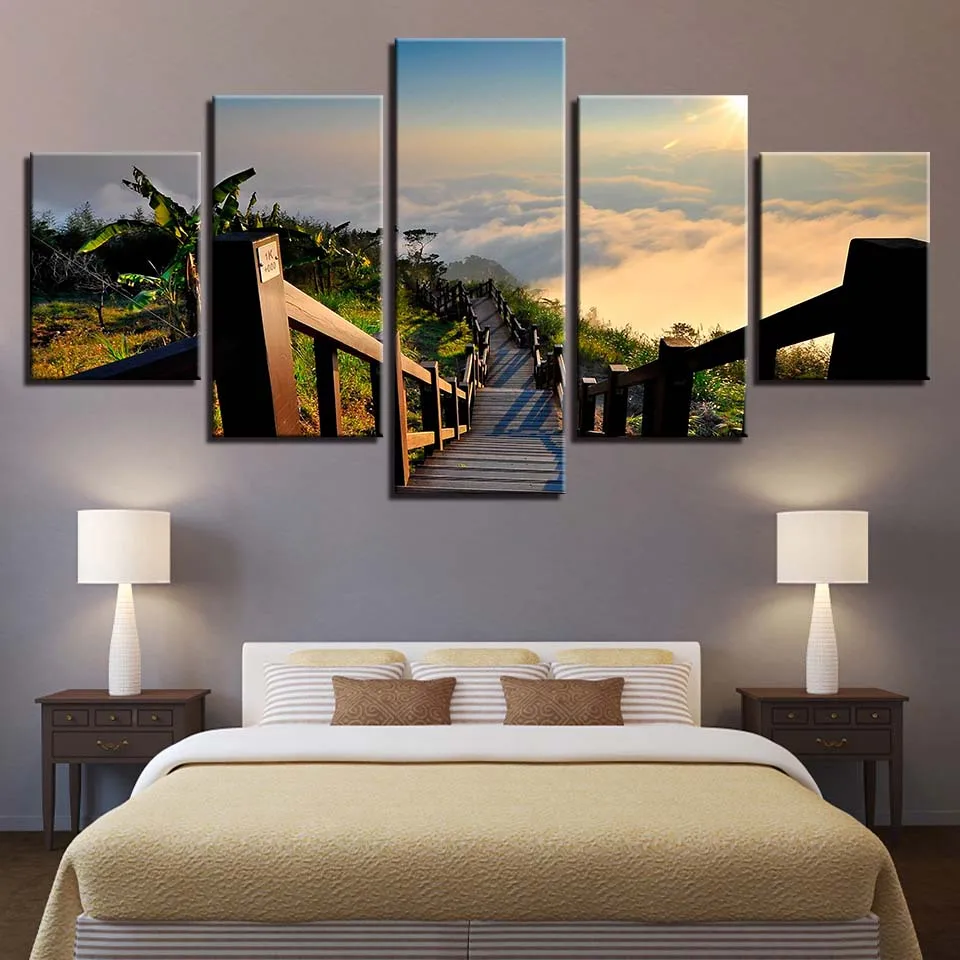 HD Prints Canvas Painting Home Decor 5 Pieces Wall Art Bridge Tree Sunrise Modular For Bedroom Pictures Landscape Artwork Poster
HD Prints Canvas Painting Home Decor 5 Pieces Wall Art Bridge Tree Sunrise Modular For Bedroom Pictures Landscape Artwork Poster