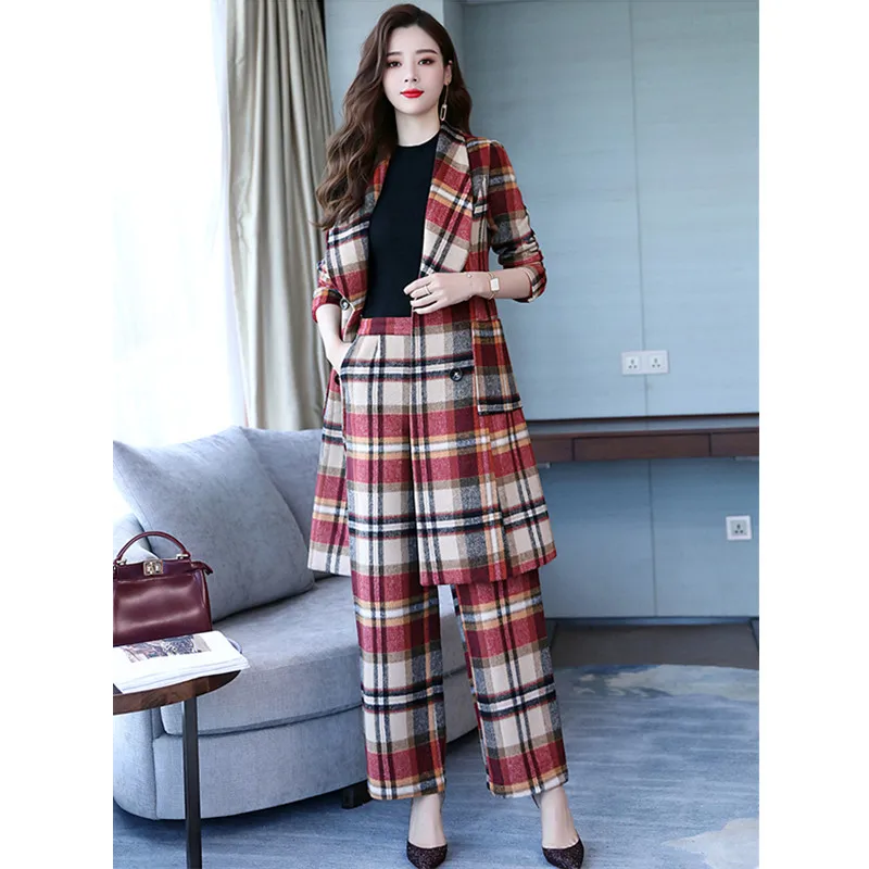 New women's suit women's fashion wide-leg pants set two-piece (jacket + pants) women's long double-breasted high-quality dress
New women's suit women's fashion wide-leg pants set two-piece (jacket + pants) women's long double-breasted high-quality dress