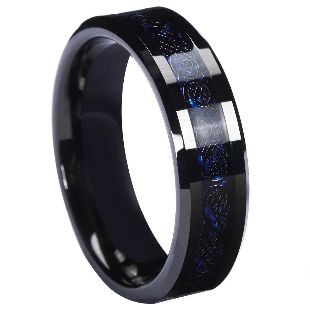 8mm Blue Black Silvering Celtic Dragon Tungsten Carbide Ring Wedding Anniversary Band Jewelry
8mm Blue Black Silvering Celtic Dragon Tungsten Carbide Ring Wedding Anniversary Band Jewelry