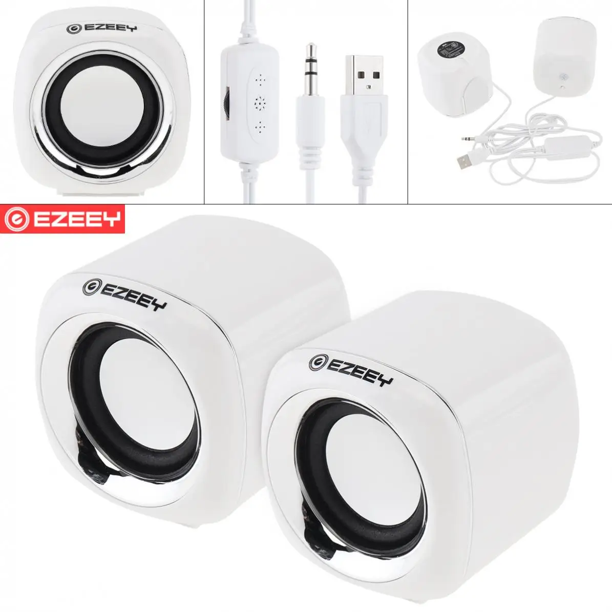 A1 3W USB 2.0 Subwoofer Mini Speakers with 3.5mm Stereo Jack and USB Powered Support Volume Control for PC / Laptop / Smartphone
A1 3W USB 2.0 Subwoofer Mini Speakers with 3.5mm Stereo Jack and USB Powered Support Volume Control for PC / Laptop / Smartphone