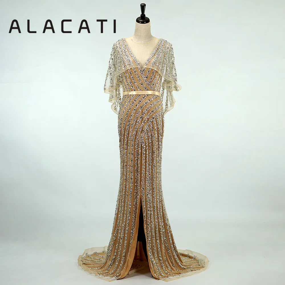 ALacati golden evening dress female 2019 new fishtail noble event banquet host handmade beaded luxury prom evening dress
ALacati golden evening dress female 2019 new fishtail noble event banquet host handmade beaded luxury prom evening dress
