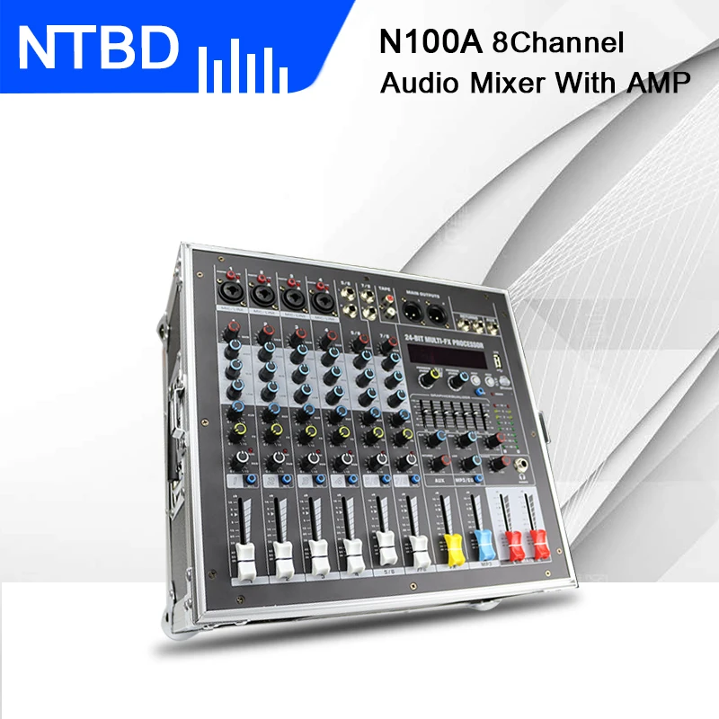 NTBD Audio Portable Mixer Sound Console High Power Integrated Power Amplifier Mixer 8 Channel 16 Kinds of Digital ECHO Party DJ
NTBD Audio Portable Mixer Sound Console High Power Integrated Power Amplifier Mixer 8 Channel 16 Kinds of Digital ECHO Party DJ