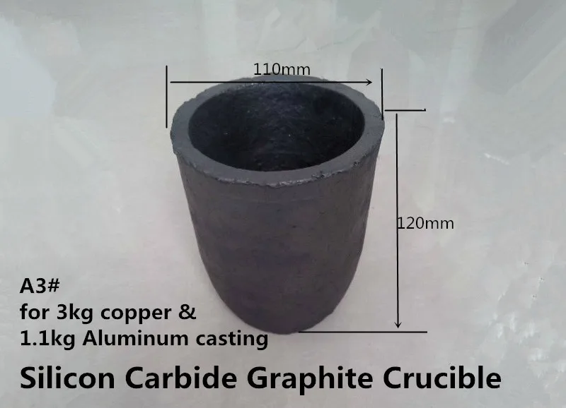 A3# Silicon Carbide Graphite Crucible 2PCS for copper melting,Gold melting crucible
A3# Silicon Carbide Graphite Crucible 2PCS for copper melting,Gold melting crucible
