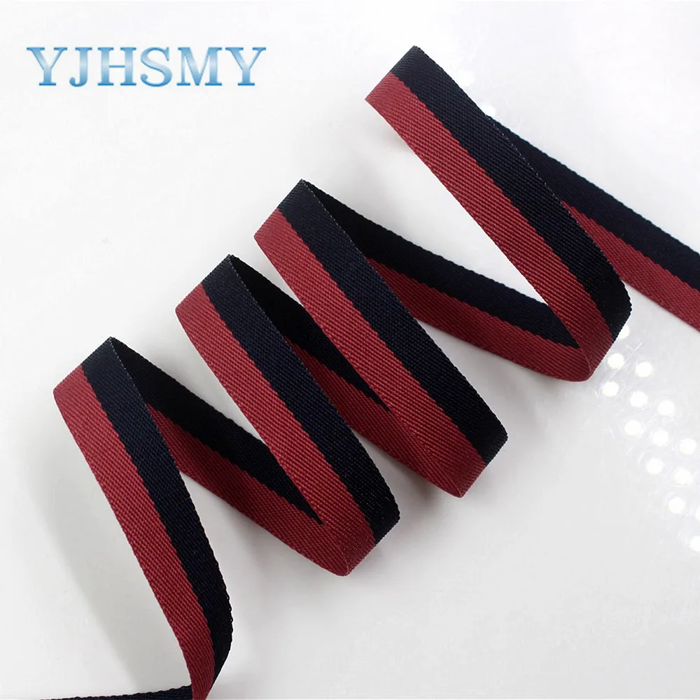 YJHSMY I-181103-114,10 ярдов/Лот, 16 мм Двусторонняя полосатая лента, «сделай сам», бант ручной работы, головной убор, материалы для упаковки подарков