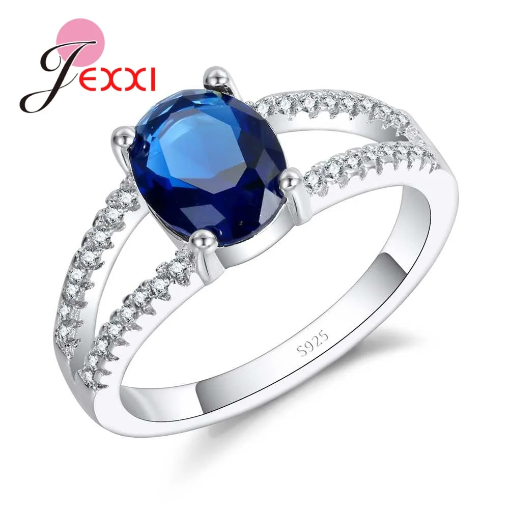Popular Blue Crystal Ring Girl Female Engagement Party Zircon Accessory Pure 925 Sterling Silver Rings For Women Lady
Popular Blue Crystal Ring Girl Female Engagement Party Zircon Accessory Pure 925 Sterling Silver Rings For Women Lady