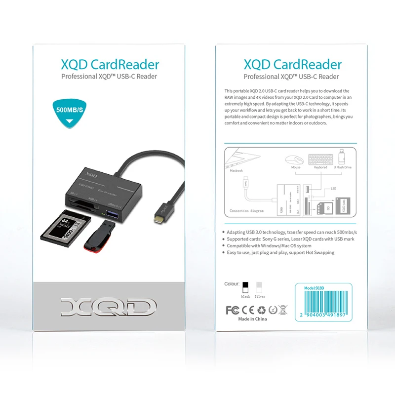 USB-C XQD SD Card Reader Upto 500MB/s High Speed Type-C USB3.0 HUB Camera Kit Adapter
USB-C XQD SD Card Reader Upto 500MB/s High Speed Type-C USB3.0 HUB Camera Kit Adapter